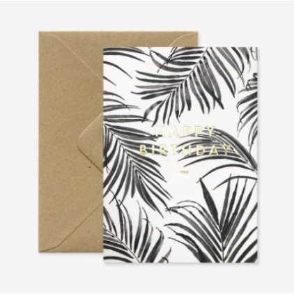 Carte A6 avec enveloppe - Happy Birthday - Palm Tree