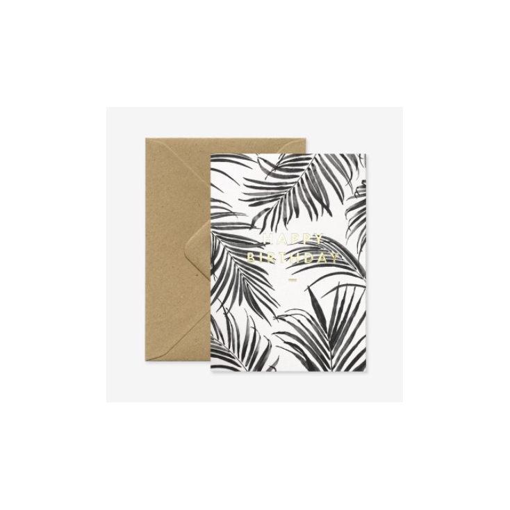 Carte A6 avec enveloppe - Happy Birthday - Palm Tree