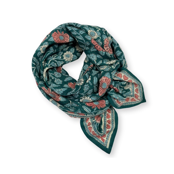 BIG Foulard Latika - Coeur - Eucalyptus