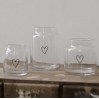 Vase en verre coeur - Petit