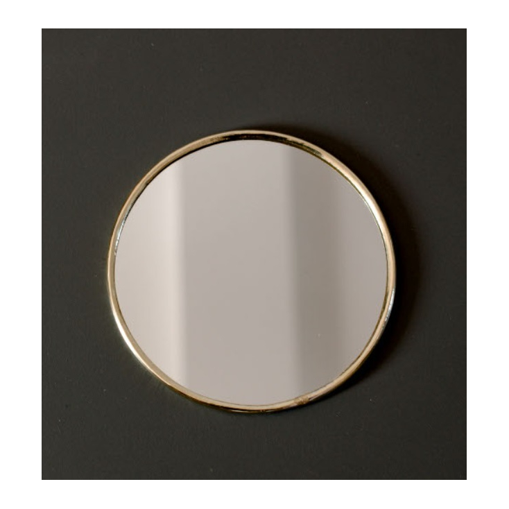 Miroir rond doré - LOÏS