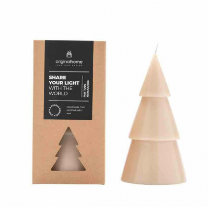 Xmas Tree Candle L - Beige - TC0027.52