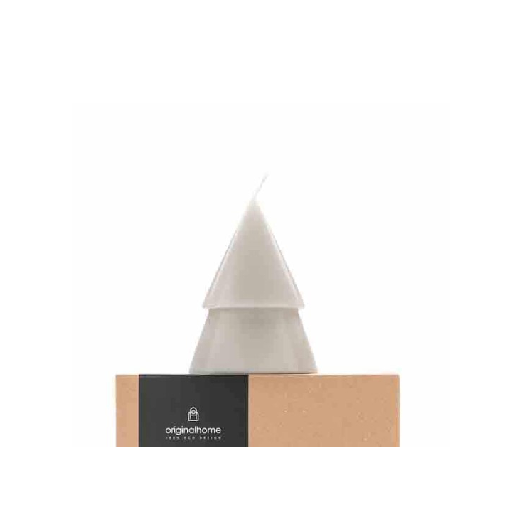 Xmas Tree Candle M - Grey