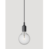 E27 socket lamp dark grey - Halogene