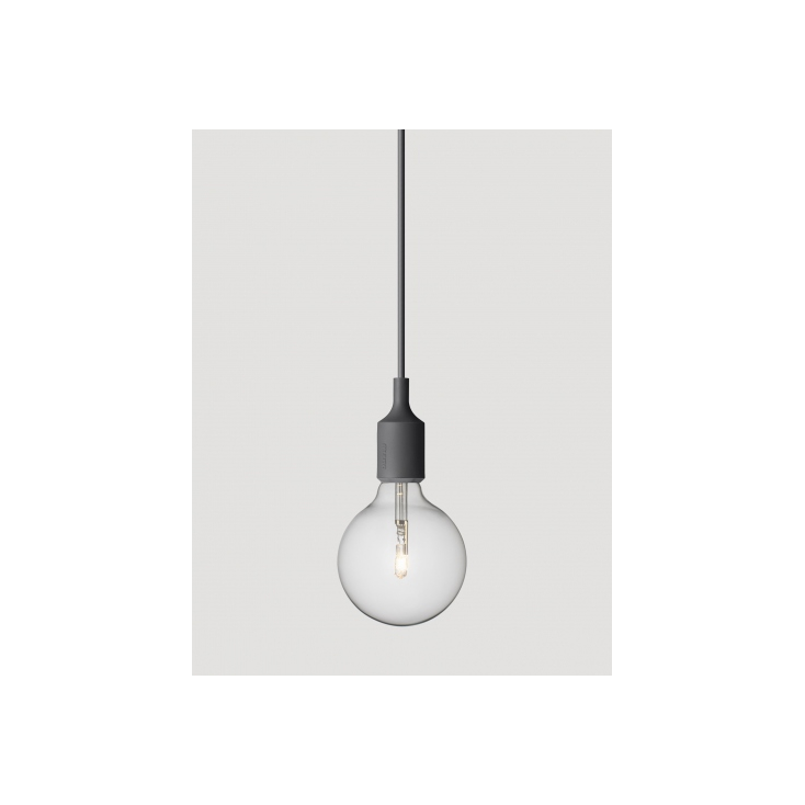 E27 socket lamp dark grey - Halogene