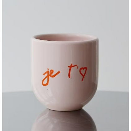 Mug - je t'aime - rose et orange