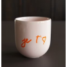 Mug - je t'aime - rose et orange