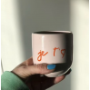 Mug - je t'aime - rose et orange