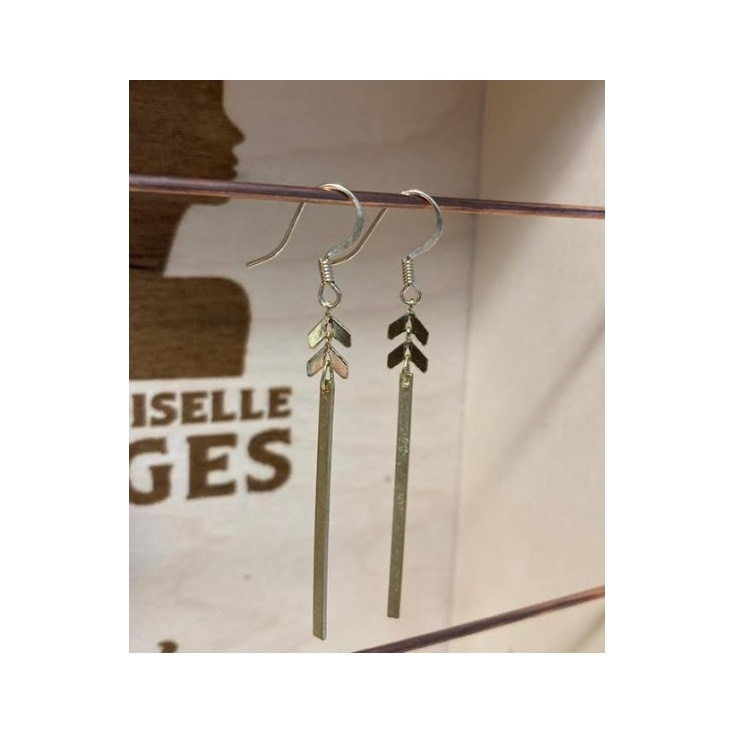 Boucles d'oreilles laiton doré - Hope