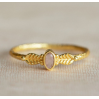 Bague Adoré oval quartz rose with leaves g.pl. taille 56 4356GB23