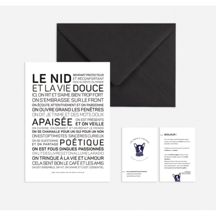 Carte postale avec enveloppe - Le nid