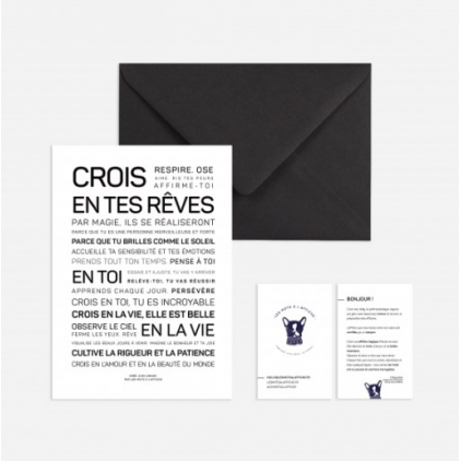 Carte postale avec enveloppe - Crois en tes rêves