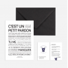 Carte avec enveloppe - C'est un petit pardon