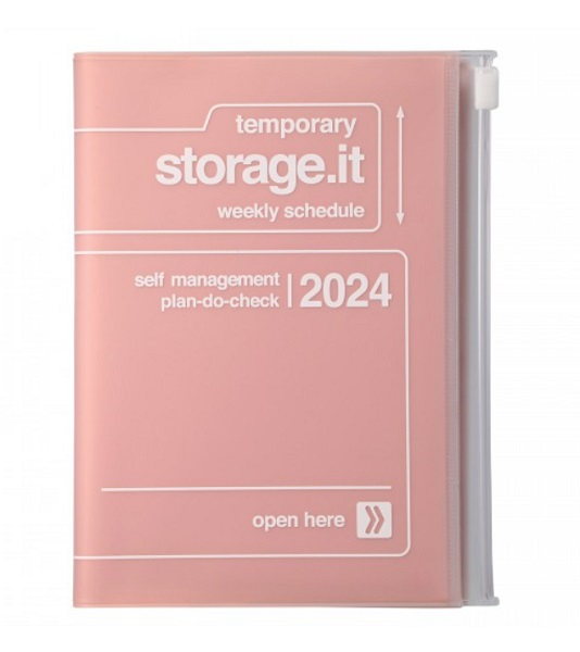 Agenda Storage A6 2023-2024 - Mint - Rose Avril