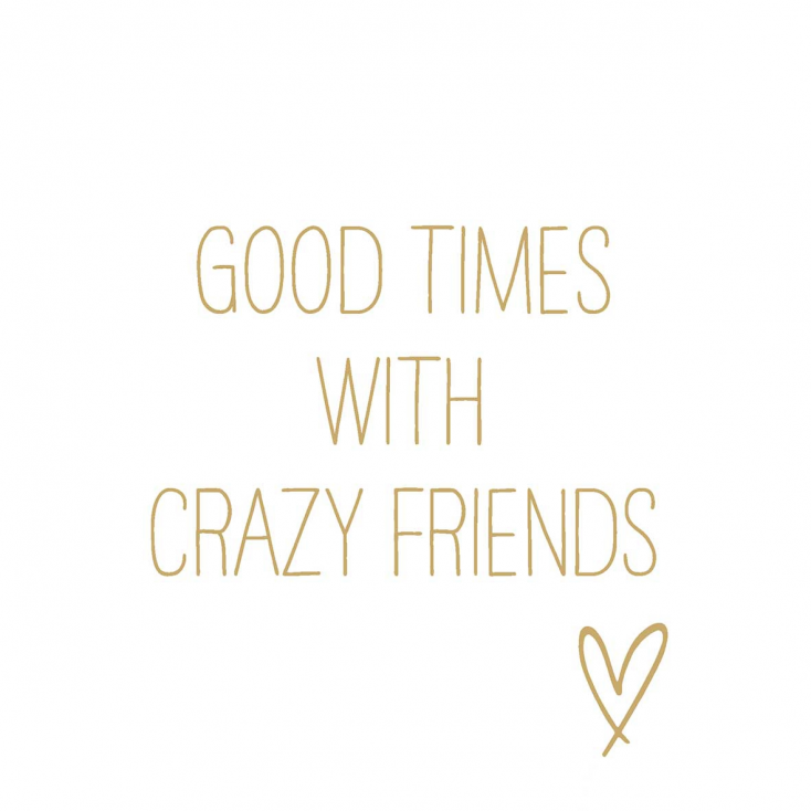 Serviettes en papier - Crazy friends gold - 1334105