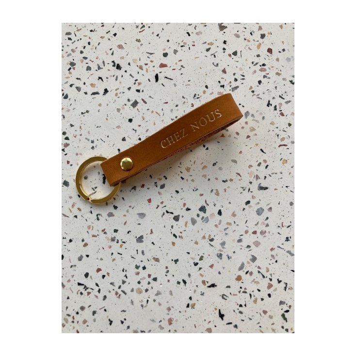 Porte-clefs - CHEZ NOUS - marron - gold