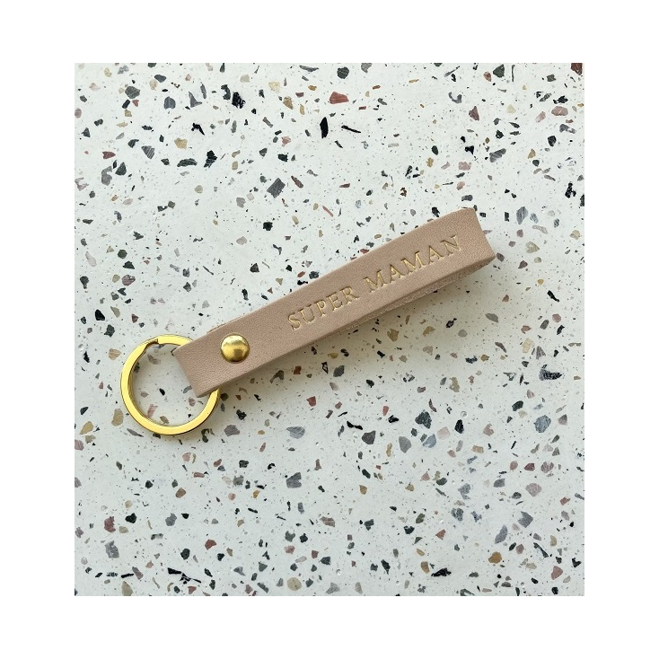 Porte-clefs - SUPER MAMAN - nude - gold