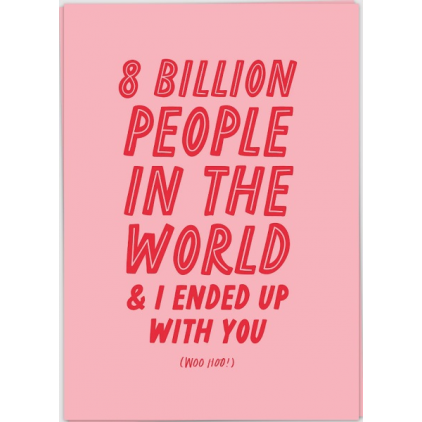 Kaart blanche - carte postale - 8 billion people