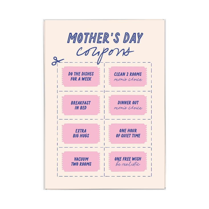 Kaart blanche - carte postale - Mother's day coupons