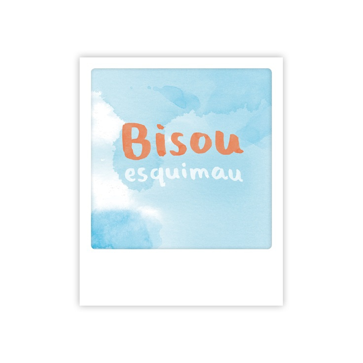 Mini carte postale Bisou esquimau MP0287FR