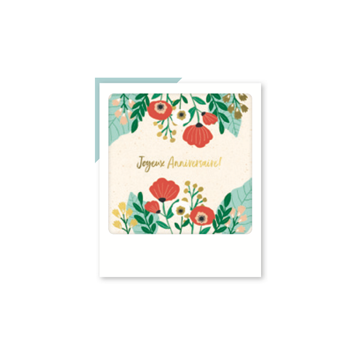 Mini carte joyeux fleur MP0578FR