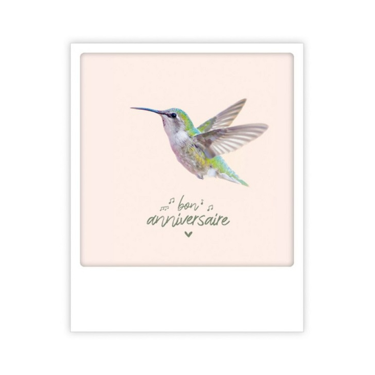 Carte postale Bon Anniversaire Colibri ZG1206EN