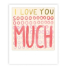 Mini carte postale - I love you so much - MP0828EN