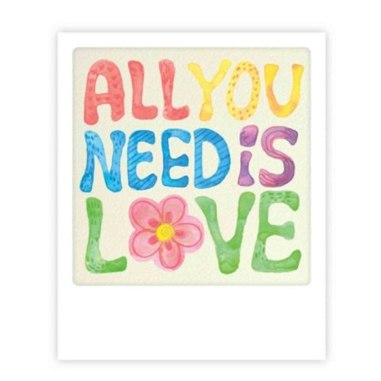 Mini carte postale - Colorful all you need is love - MP0786EN