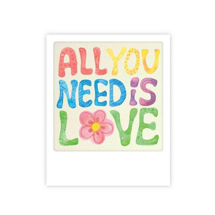 Mini carte postale - Colorful all you need is love - MP0786EN