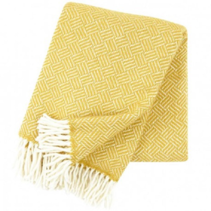 Plaid - Samba yellow - woven woollen throw