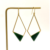 Boucles d'oreilles Kiak - Vert Pin