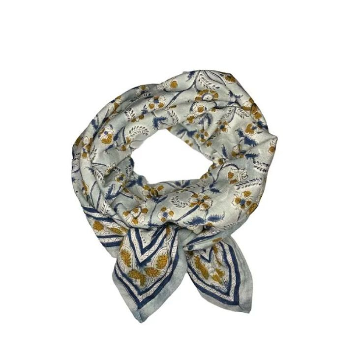 Foulard Delhi - Bleuet