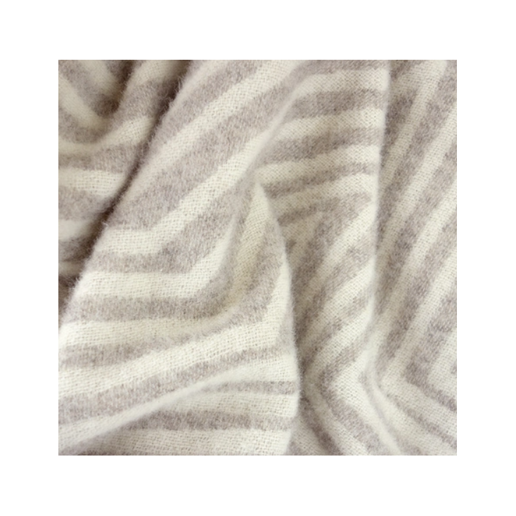 Wool blanket - Feuillage - Limestone