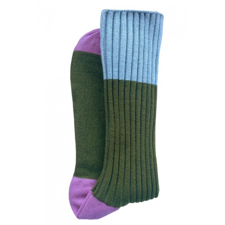 Chaussettes coton - Yvette - Olive 36/38