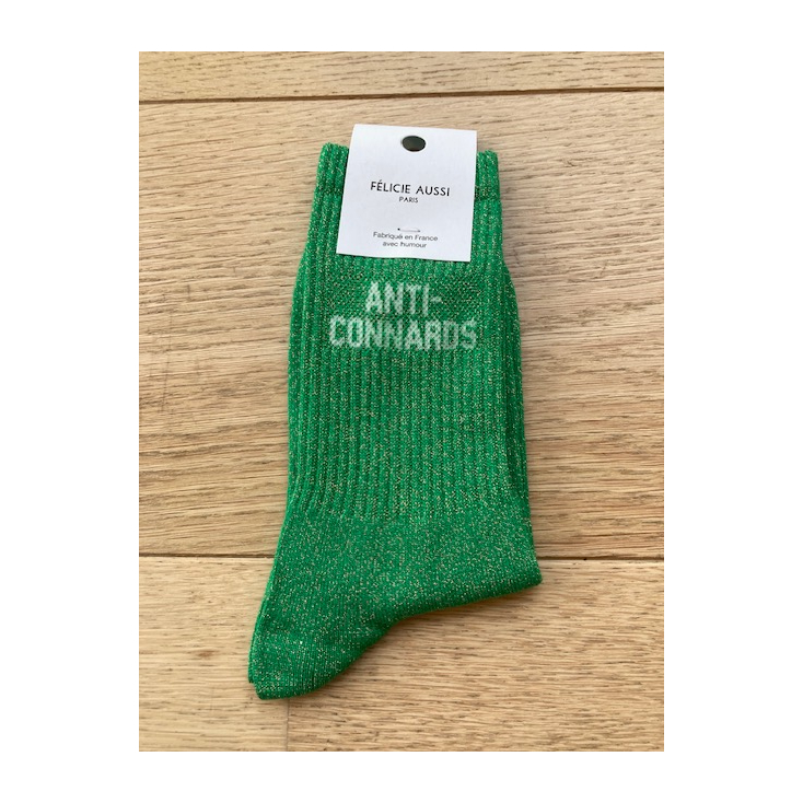 Chaussettes - Anti-connards - vert paillettes - 36/40