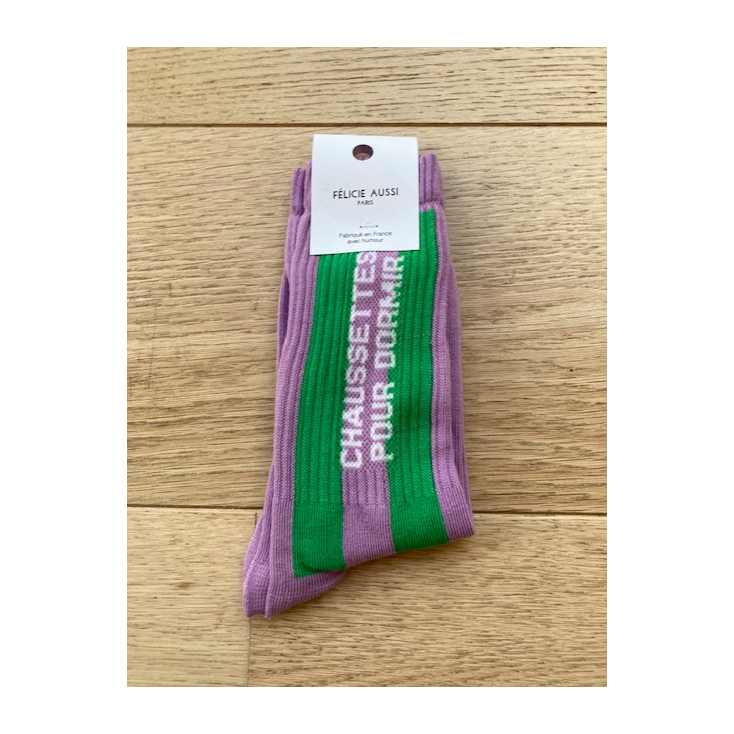 Chaussettes - Pour dormir - lilas/vert - 36/40