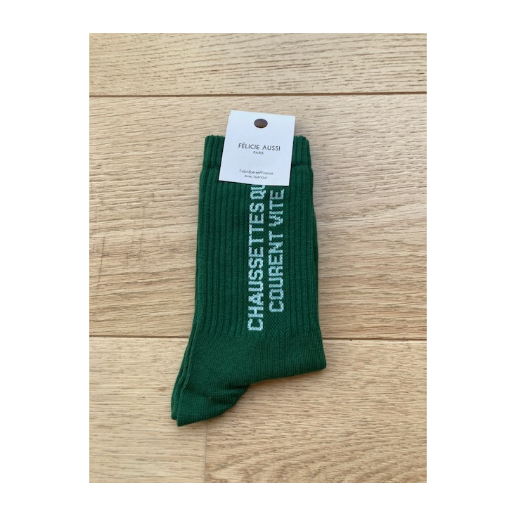 Chaussettes - Qui courent vite - vert - 36/40