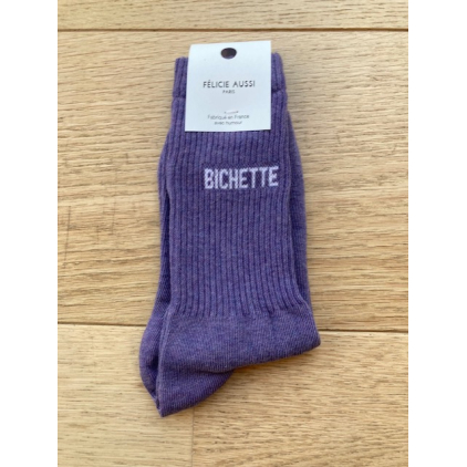 Chaussettes - Bichette - violet chiné - 36/40