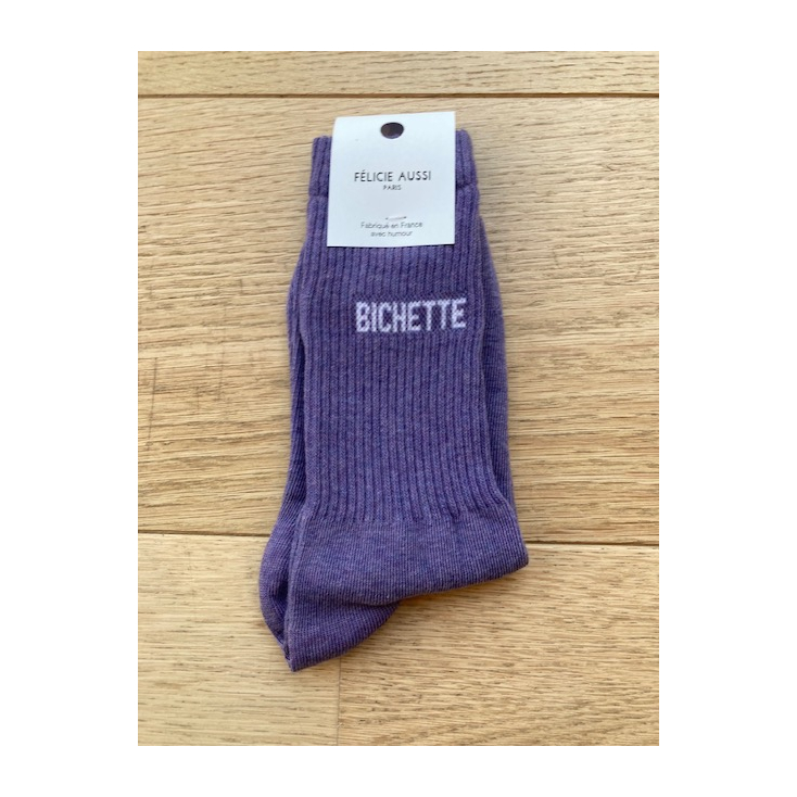 Chaussettes - Bichette - violet chiné - 36/40