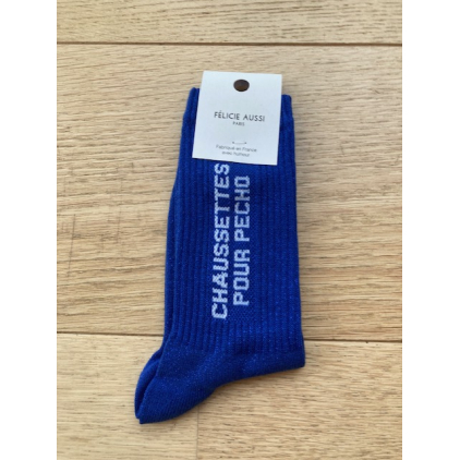 Chaussettes - Pour pecho - bleu paillettes - 36/40