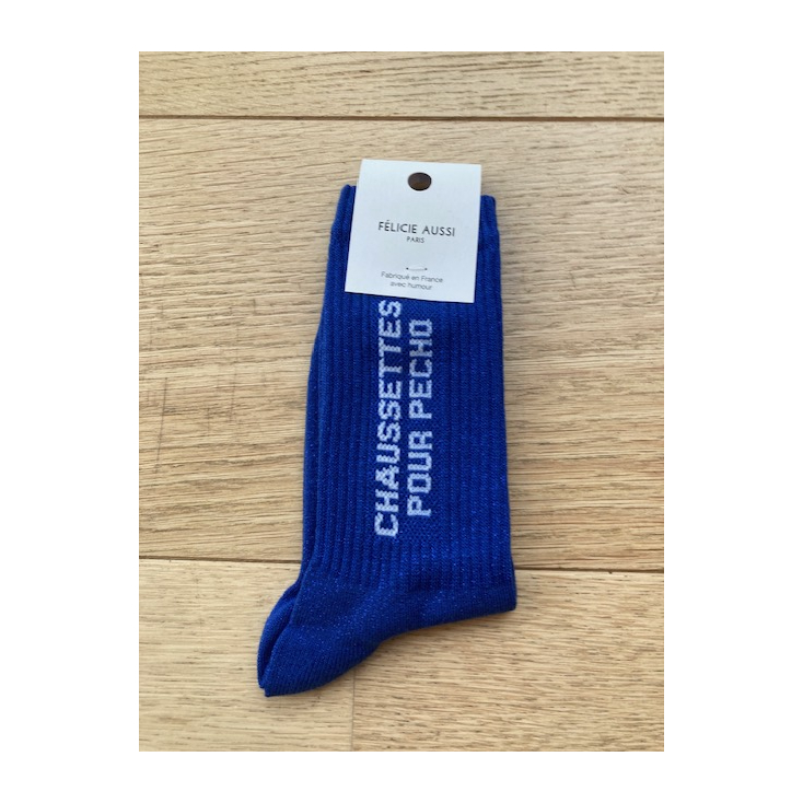 Chaussettes - Pour pecho - bleu paillettes - 36/40