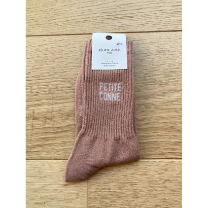 Chaussettes - Petite conne - rose paillettes - 36/40