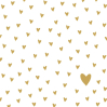 Serviettes en papier - Little hearts gold - 1333827