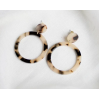 Boucles d'oreilles Juliette acetate beige - E010