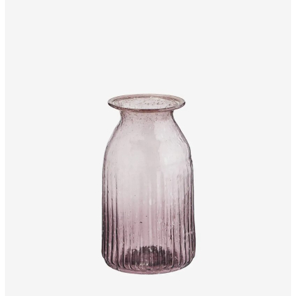 Vase en verre recyclé - mauve - EV-3809