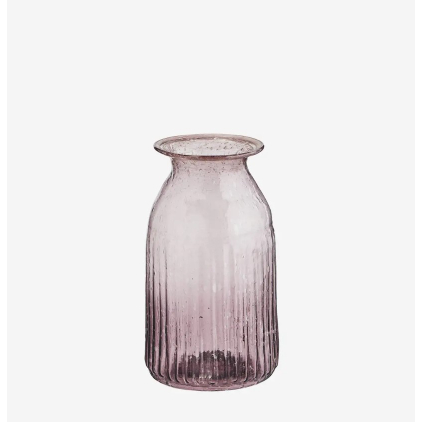 Vase en verre recyclé - mauve