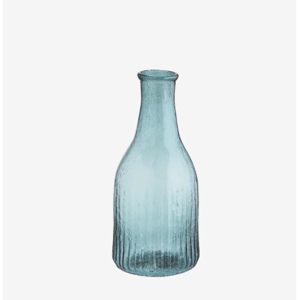 Vase en verre recyclé - bleu clair - LAB-10087