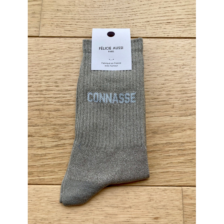 Chaussettes - Connasse - paillettes argent - 36/40