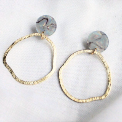 Boucles d'oreilles Britt gris- E056