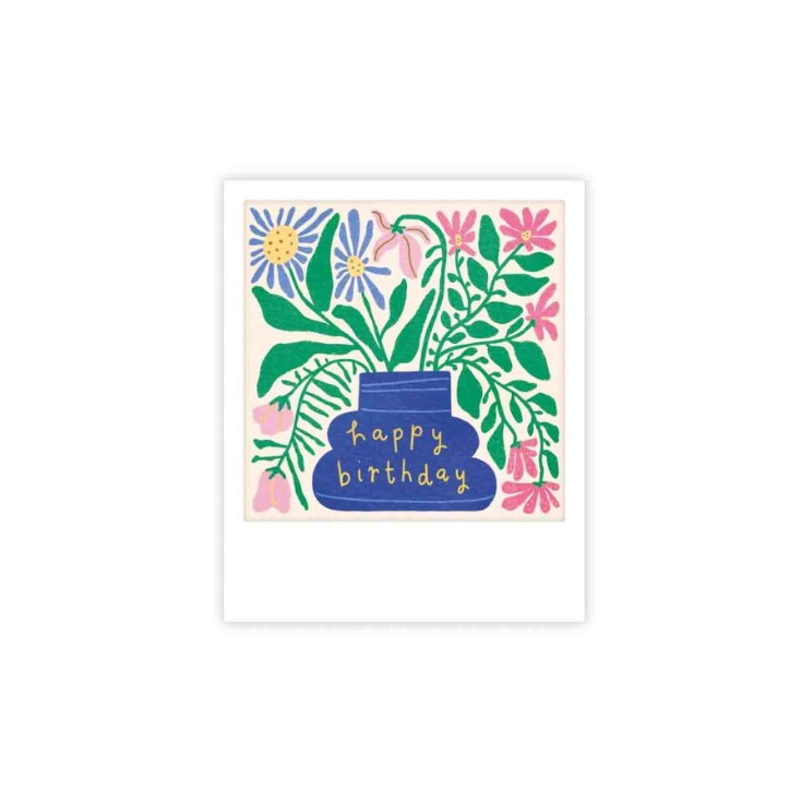 Mini carte - Happy birthday flowers - MP1045EN